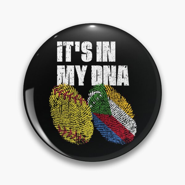 Item preview, IT'S IN MY DNA Softball - Comoros Flag Fingerprint  designed and sold by CosmoKitsch.