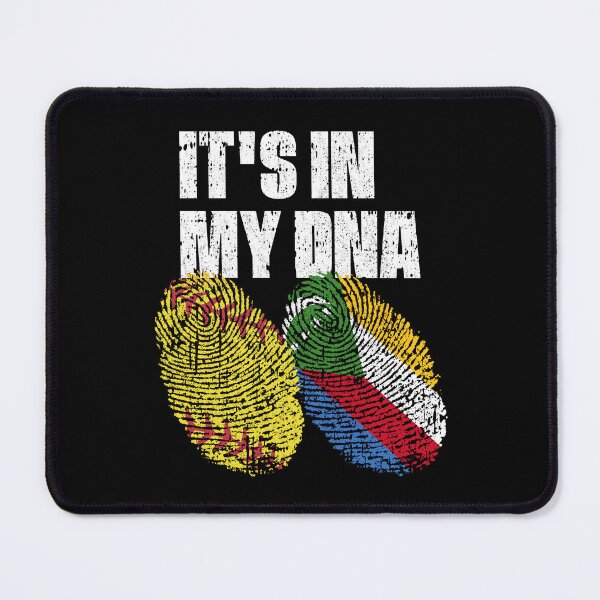 Item preview, IT'S IN MY DNA Softball - Comoros Flag Fingerprint  designed and sold by CosmoKitsch.