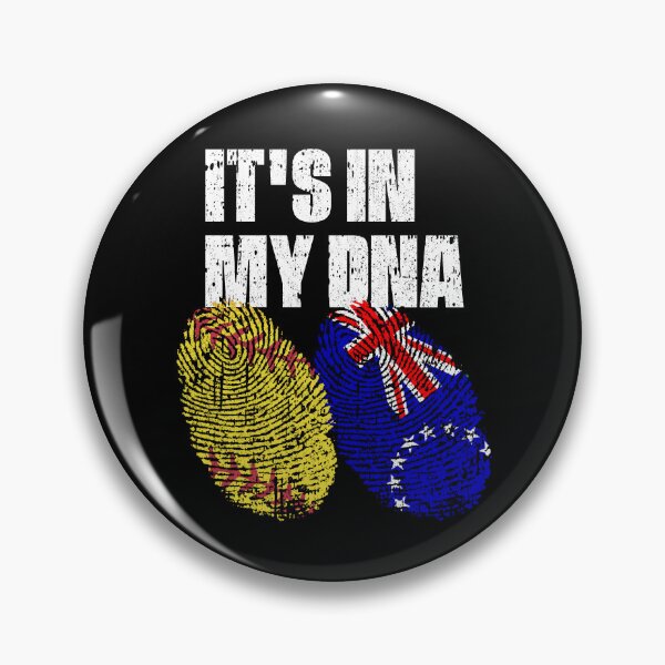 Item preview, IT'S IN MY DNA Softball - Cook Islands Flag Fingerprint  designed and sold by CosmoKitsch.