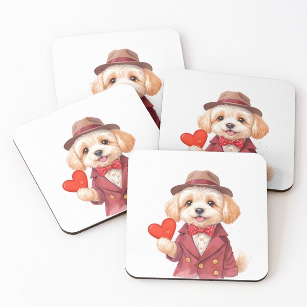 Item preview, Cute Schnoodle Dog Valentine Day designed and sold by Kedspicedesign.