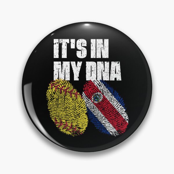 Item preview, IT'S IN MY DNA Softball - Costa Rica Flag Fingerprint  designed and sold by CosmoKitsch.