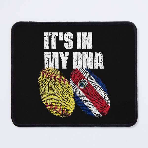Item preview, IT'S IN MY DNA Softball - Costa Rica Flag Fingerprint designed and sold by CosmoKitsch.