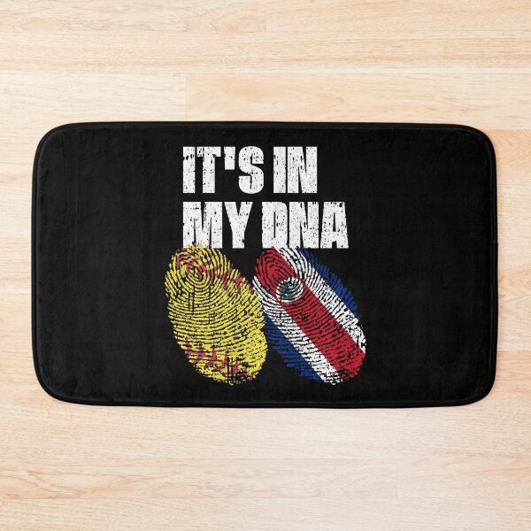 Item preview, IT'S IN MY DNA Softball - Costa Rica Flag Fingerprint  designed and sold by CosmoKitsch.