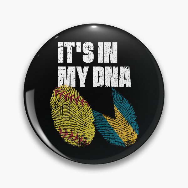 Item preview, IT'S IN MY DNA Softball - Bahamas Flag Fingerprint  designed and sold by CosmoKitsch.