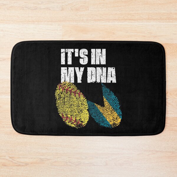 Item preview, IT'S IN MY DNA Softball - Bahamas Flag Fingerprint  designed and sold by CosmoKitsch.