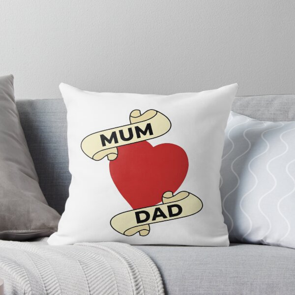 Item preview, Classic Tattoo Style "Mum & Dad" Heart – Family Love designed and sold by ArtClan.
