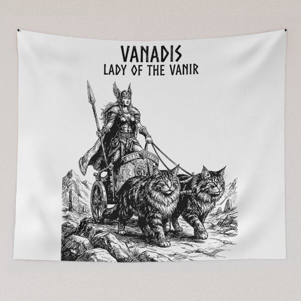 Item preview, The Cat Chariot - Freya Goddess Norse Mythology designed and sold by bapupa.