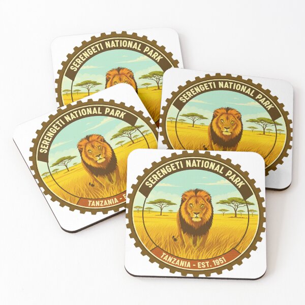 Item preview, Serengeti National Park Tanzania Vintage Lion Safari Badge designed and sold by MT-Hub | Art for Every Soul.
