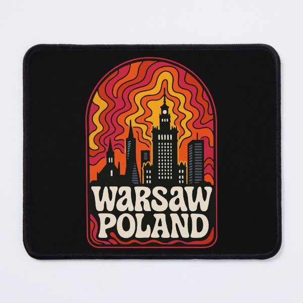 Item preview, Warsaw Poland Skyline Trippy Travel designed and sold by TomFrontierArt.