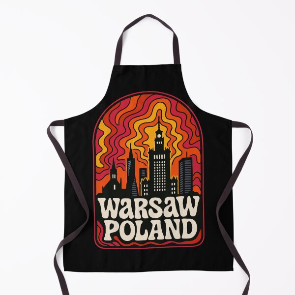 Item preview, Warsaw Poland Skyline Trippy Travel designed and sold by TomFrontierArt.