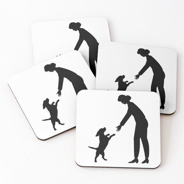 Item preview, Minimal Woman and Dog Silhouette  designed and sold by AnaPixMar.