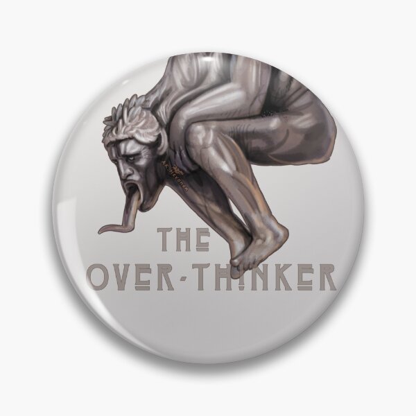 Item preview, The Thinker vs The OverThinker! Handpainted painting designed and sold by AK-Hevonen.