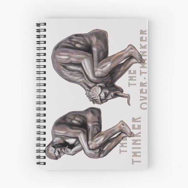 Item preview, The Thinker vs The OverThinker! Handpainted painting designed and sold by AK-Hevonen.