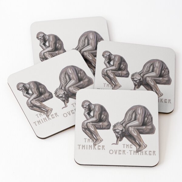 Item preview, The Thinker vs The OverThinker! Handpainted painting designed and sold by AK-Hevonen.