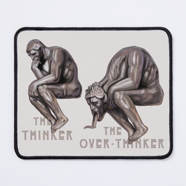 Item preview, The Thinker vs The OverThinker! Handpainted painting designed and sold by AK-Hevonen.