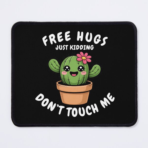 Item preview, Free Hugs Just Kidding – Cute Funny Cactus Cartoon Illustration designed and sold by Maryna_Reine.