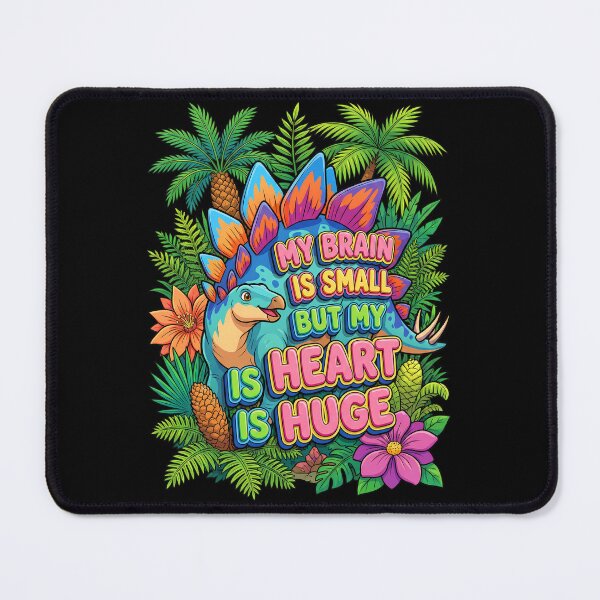 Item preview, Cute Stegosaurus "Small Brain Big Heart" designed and sold by Tong4130.