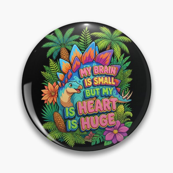 Item preview, Cute Stegosaurus "Small Brain Big Heart"  designed and sold by Tong4130.