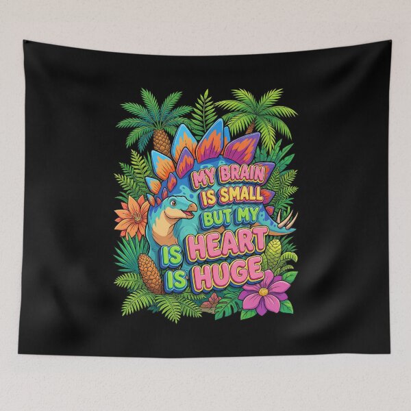 Item preview, Cute Stegosaurus "Small Brain Big Heart"  designed and sold by Tong4130.