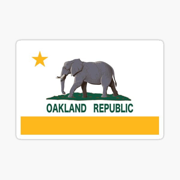 Elephant-Inspired Oakland A's Design Sticker for Sale by