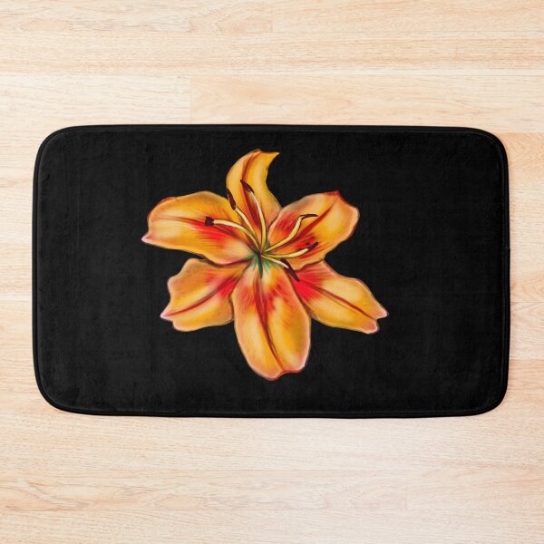 Item preview, Lily Lilly flower painting - single yellow orange tiger  tiger lily designed and sold by Artonmytee.