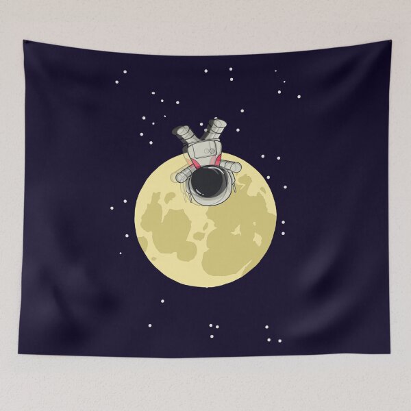 Item preview, Cute Astronaut Floating Above The Moon designed and sold by Nikshax.