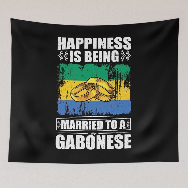 Item preview, Happiness Is Being Married To A Gabonese  designed and sold by GabbyKash.