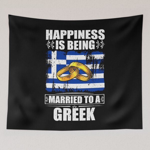 Item preview, Happiness Is Being Married To A Greek  designed and sold by GabbyKash.