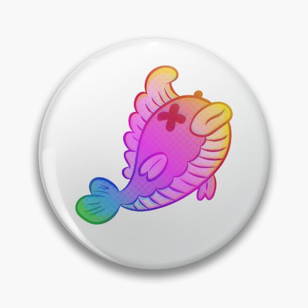 Item preview, Cute Dead Rainbow Fish Cartoon – Funny Spooky Fish Sticker & Shirt designed and sold by Figuros.