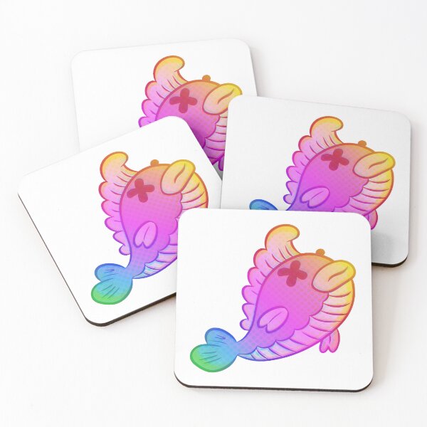 Item preview, Cute Dead Rainbow Fish Cartoon – Funny Spooky Fish Sticker & Shirt designed and sold by Figuros.