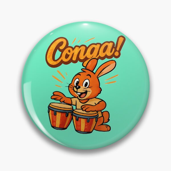 Item preview, Conga Bunny Playing Drums – Party Vibes designed and sold by BoralisSynth.