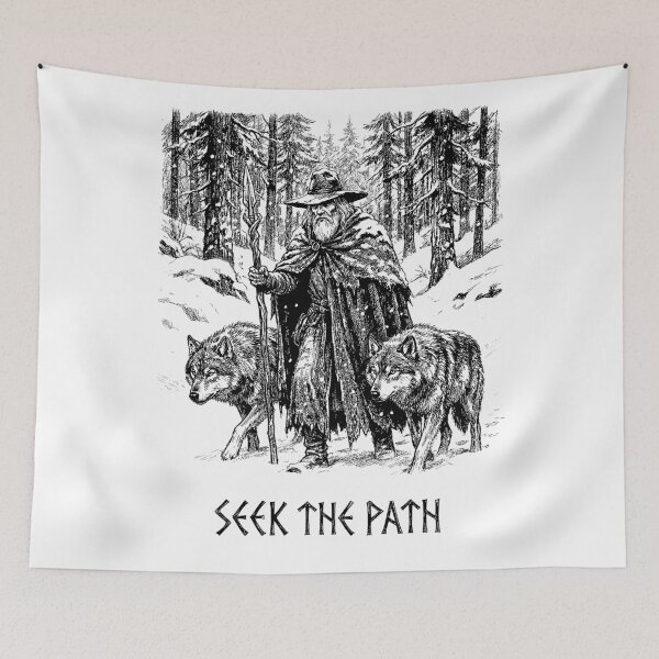 Item preview, The Grey Wanderer - Odin God Norse Mythology designed and sold by bapupa.