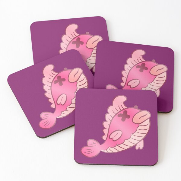 Item preview, Cute Dead Pink Fish Cartoon – Funny Spooky Fish Sticker & Shirt designed and sold by Figuros.