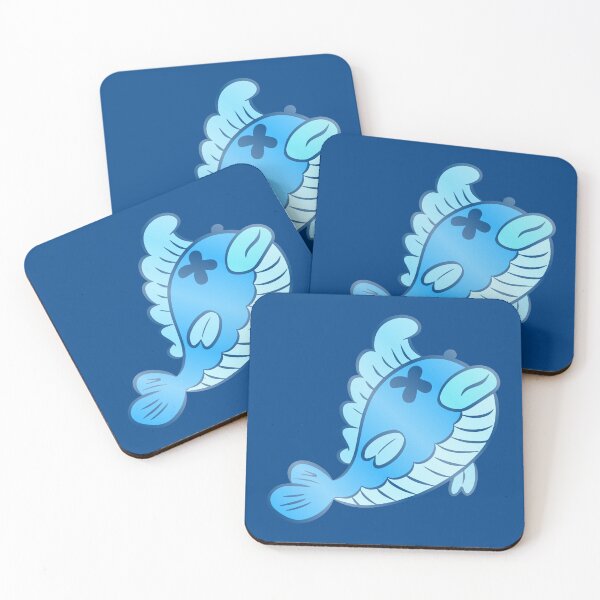 Item preview, Cute Dead Blue Fish Cartoon – Funny Spooky Fish Sticker & Shirt designed and sold by Figuros.