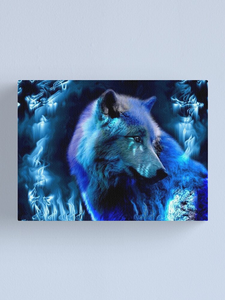 "Colorful Wolf Spirit Animal Art" Canvas Print for Sale by Staytrendy