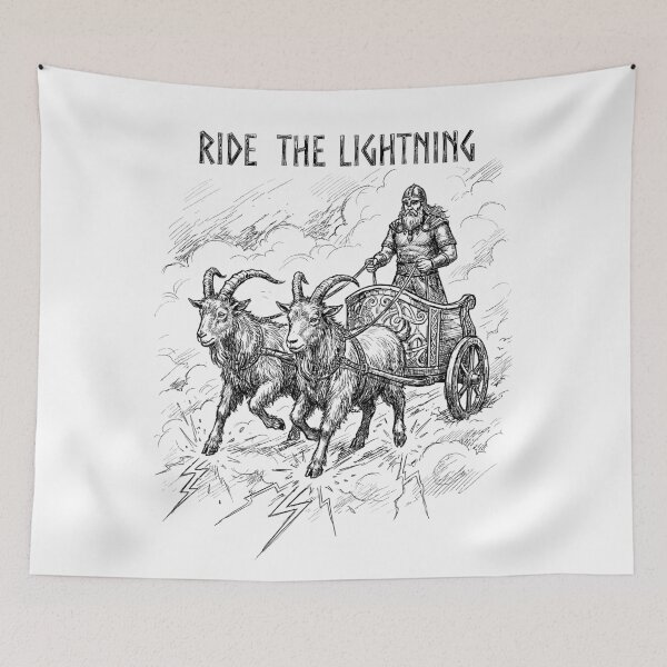 Item preview, Chariot of Storms - Thor God Norse Mythology designed and sold by bapupa.
