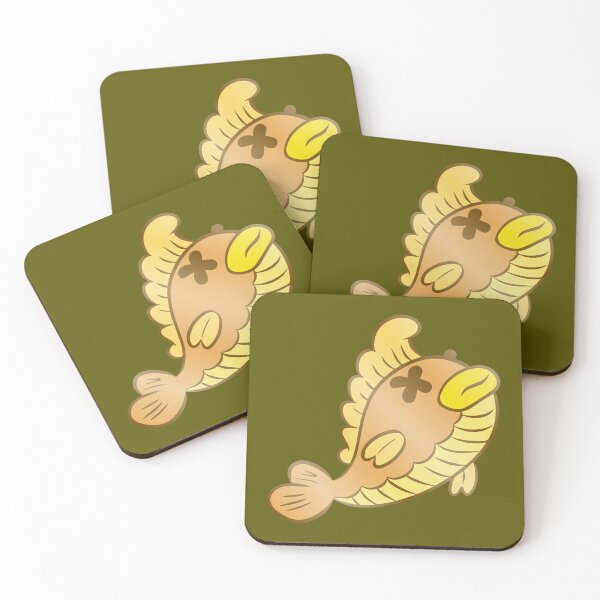 Item preview, Cute Dead Yellow Fish Cartoon – Funny Spooky Fish Sticker & Shirt designed and sold by Figuros.