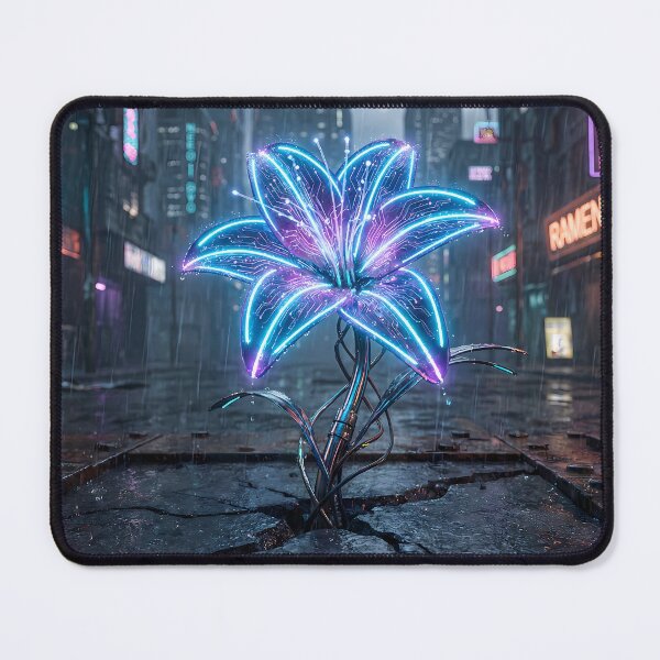 Item preview, Neon Hope Blossom - Cyberpunk flower in concrete designed and sold by Neon Nature Studio.