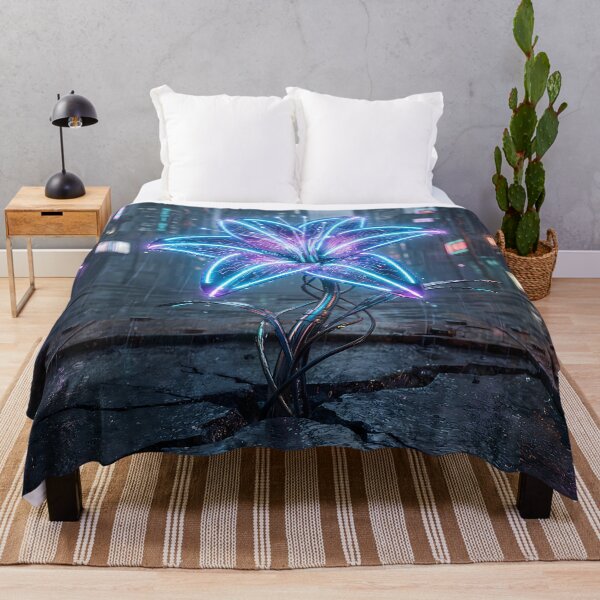 Item preview, Neon Hope Blossom - Cyberpunk flower in concrete designed and sold by Neon Nature Studio.
