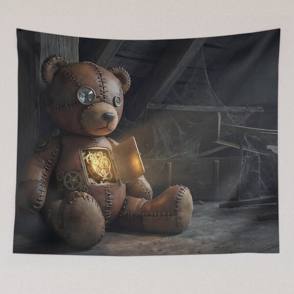 Item preview, The Forgotten Bear - A Lonely Steampunk Teddy Bear with a Heart designed and sold by Neon Nature Studio.