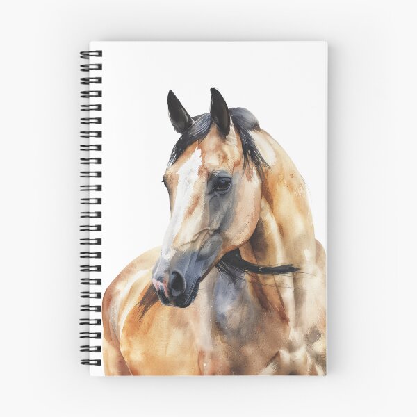 Item preview, Golden Buckskin Horse Watercolor Portrait Art designed and sold by Rutvain.