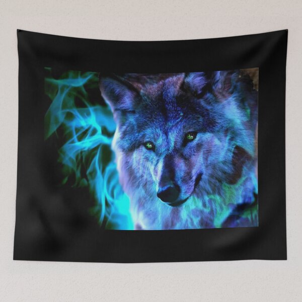 Item preview, Ice Wolf Colorful Art designed and sold by Staytrendy.