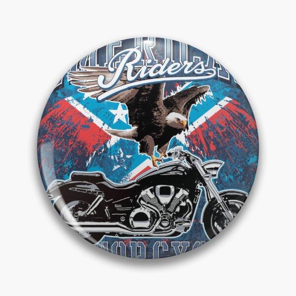 Item preview, American Riders Motorcycle – Patriotic Biker Art with Eagle designed and sold by MuninosShop.