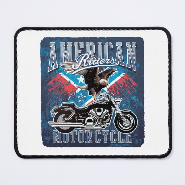 Item preview, American Riders Motorcycle – Patriotic Biker Art with Eagle designed and sold by MuninosShop.