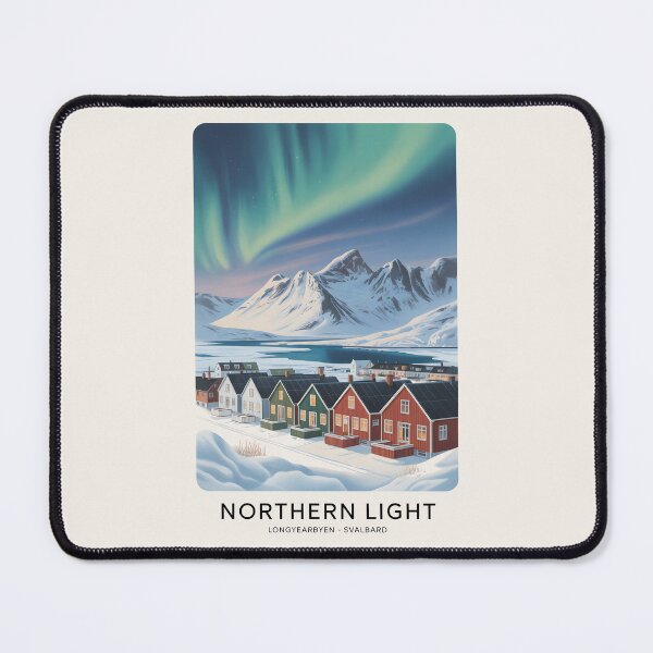 Item preview, Vintage Travel Poster - Svalbard Spitsbergen Northern light designed and sold by Museum Of Non-Existing Art.