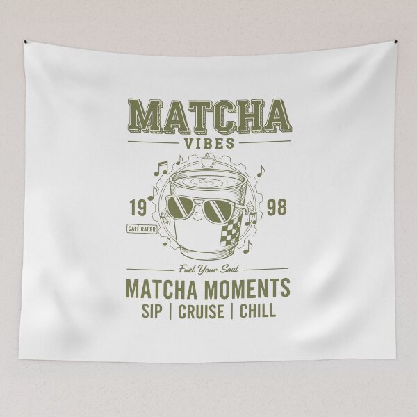 Item preview, Matcha Vibes Matcha Moments Sip Cruise Chill Green designed and sold by LuminOrb.