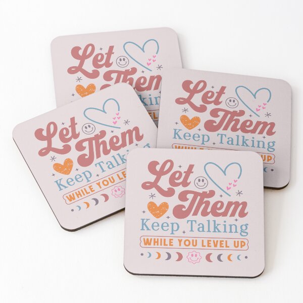 Item preview, Let Them Keep Talking While You Level Up – Motivational Quote Typography  designed and sold by Golden Blaze Studio.