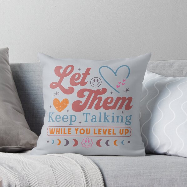 Item preview, Let Them Keep Talking While You Level Up – Motivational Quote Typography  designed and sold by Golden Blaze Studio.