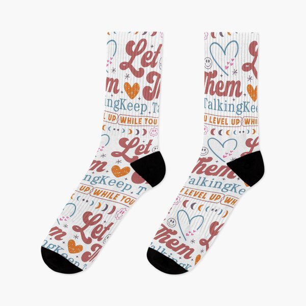 Item preview, Let Them Keep Talking While You Level Up – Motivational Quote Typography  designed and sold by Golden Blaze Studio.