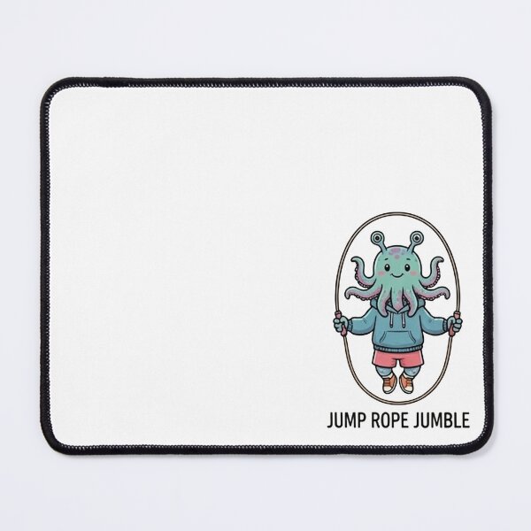 Item preview, Cute character like alien and octopus head wearing hoodie doing jump rope designed and sold by Berlin-D-Prs.